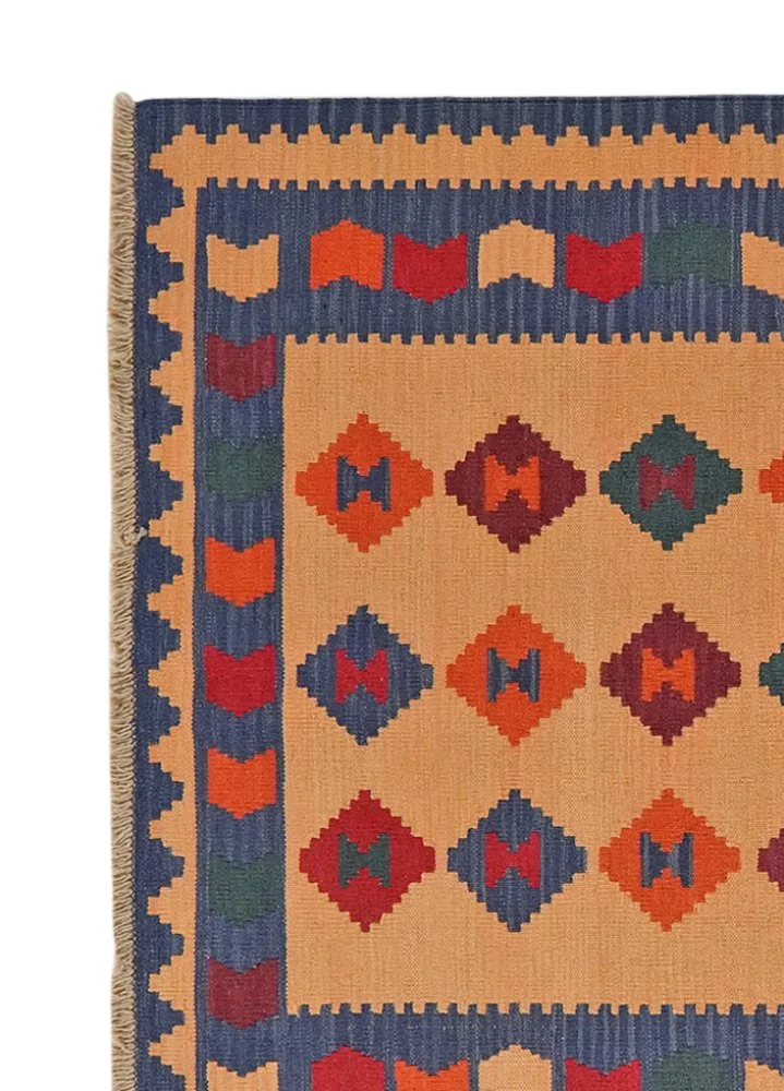 Kelim Gashgai · Handgewebt – Beige, 180x127 cm