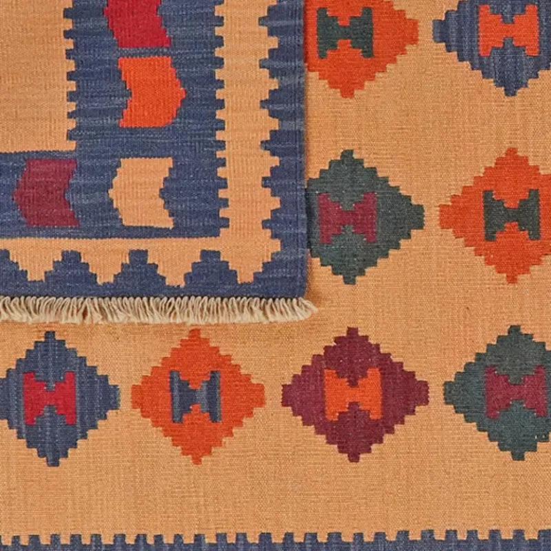 Kelim Gashgai · Handgewebt – Beige, 180x127 cm