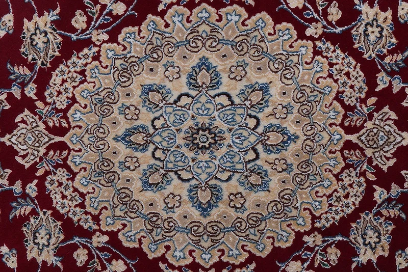 Nain 9La · Handgeknüpft – Rot, 204x135 cm