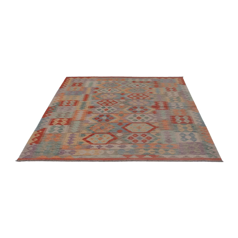 Kelim Maimene Teppich 150x196cm - mehrfarbig