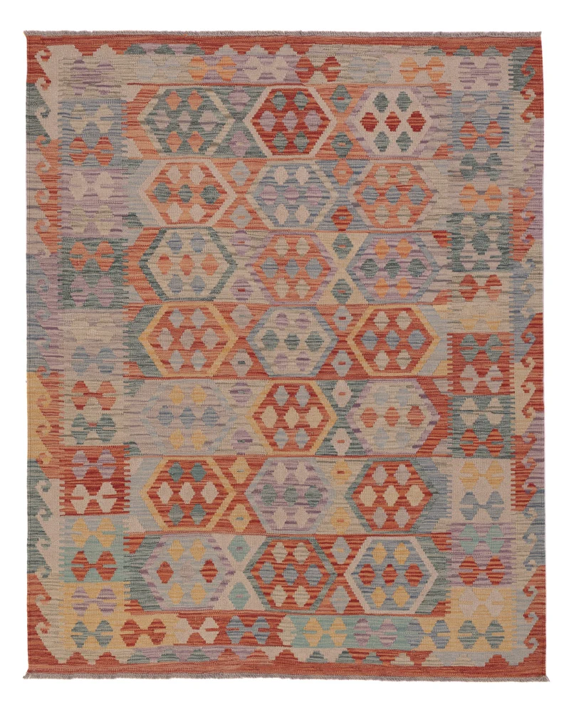 Kelim Maimene Teppich 150x192cm - mehrfarbig