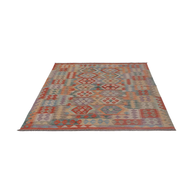 Kelim Maimene Teppich 146x192cm - mehrfarbig