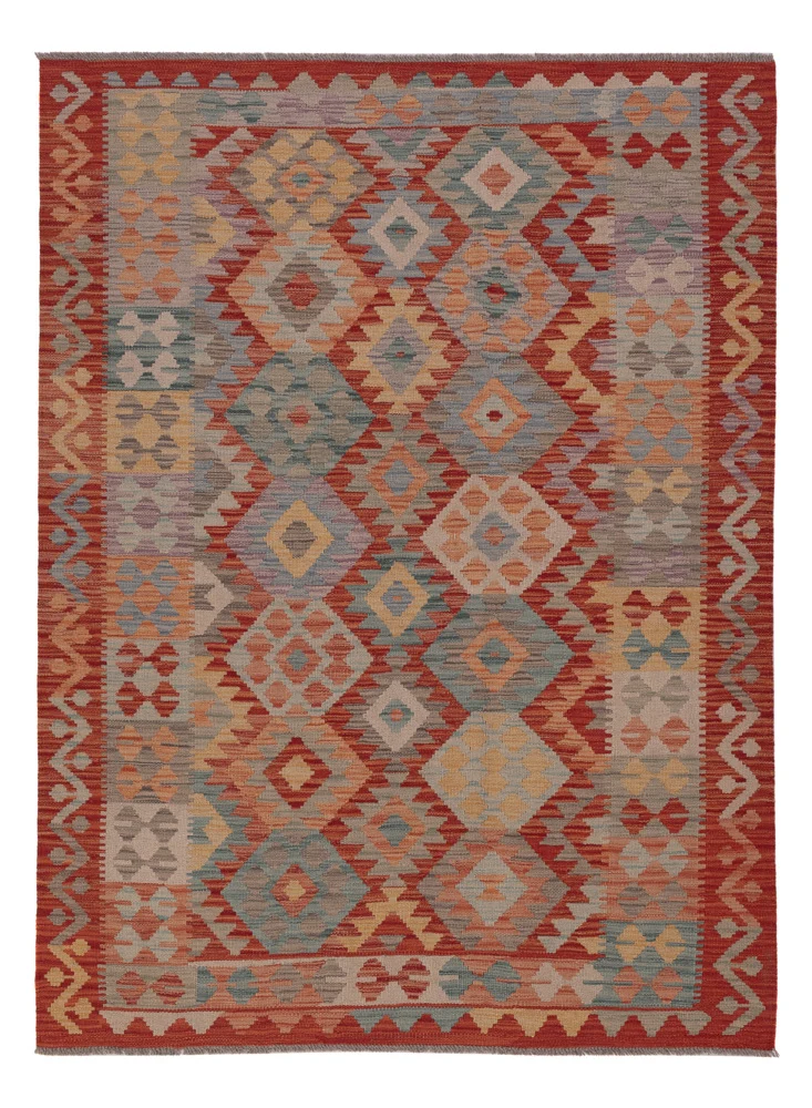 Kelim Maimene Teppich 145x195cm - mehrfarbig