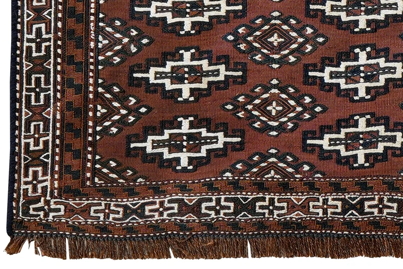 Kelim Turkman · Handgewebt – Braun, 50x124 cm
