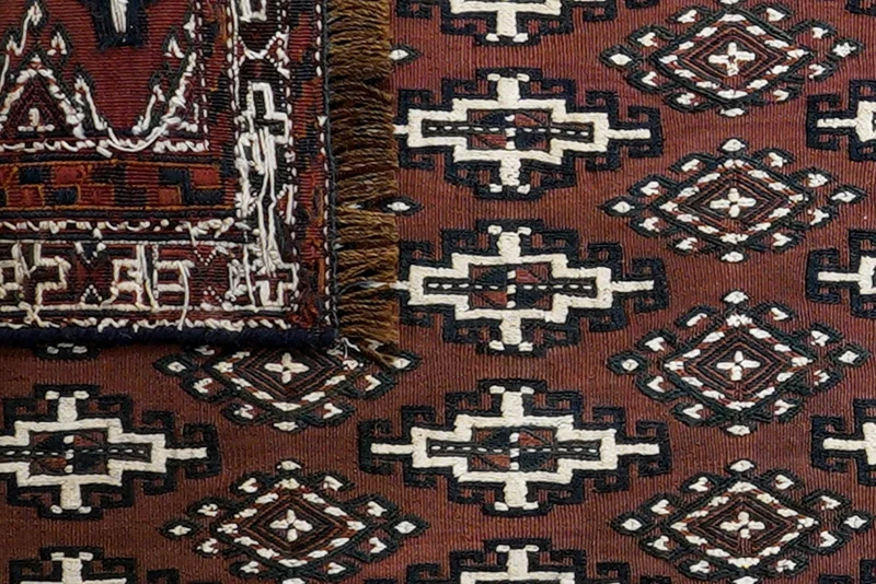 Kelim Turkman · Handgewebt – Braun, 50x124 cm