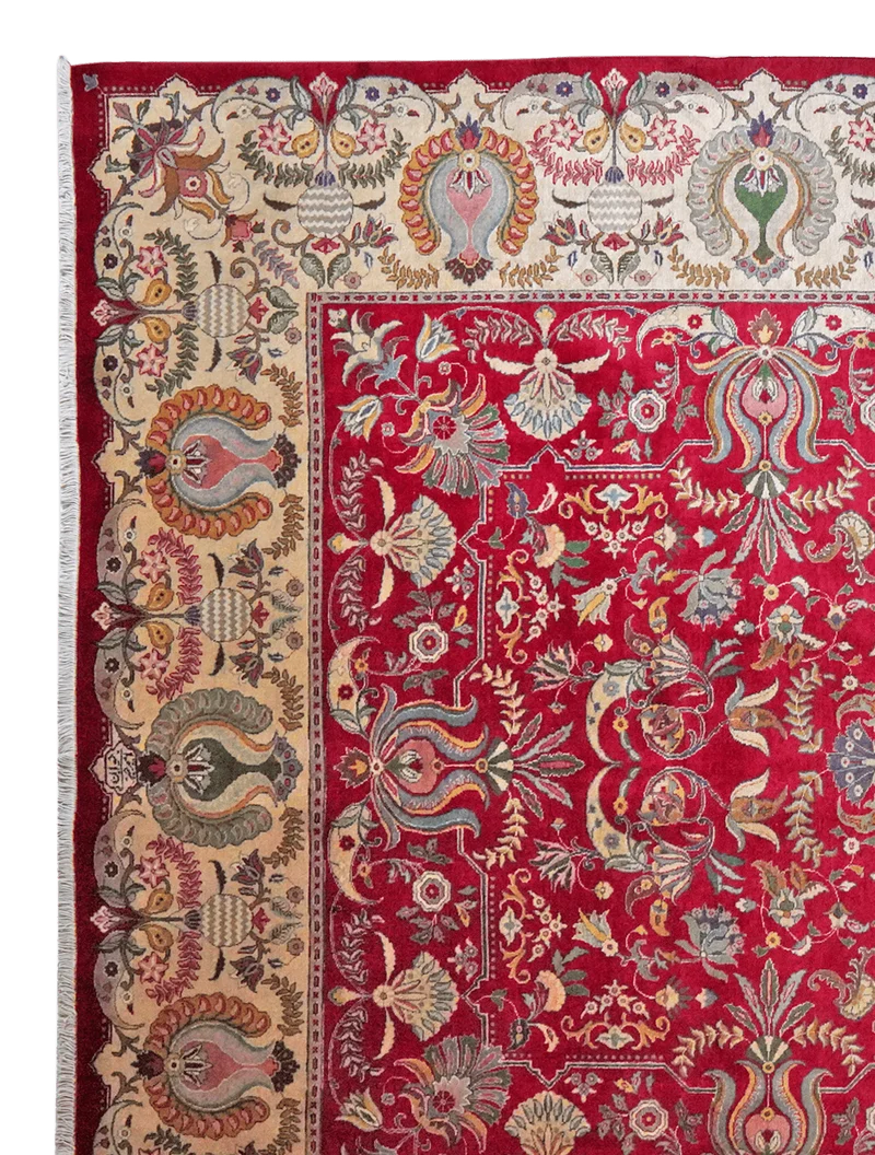 Tabriz Old · Handgeknüpft – Rot, 393x295 cm