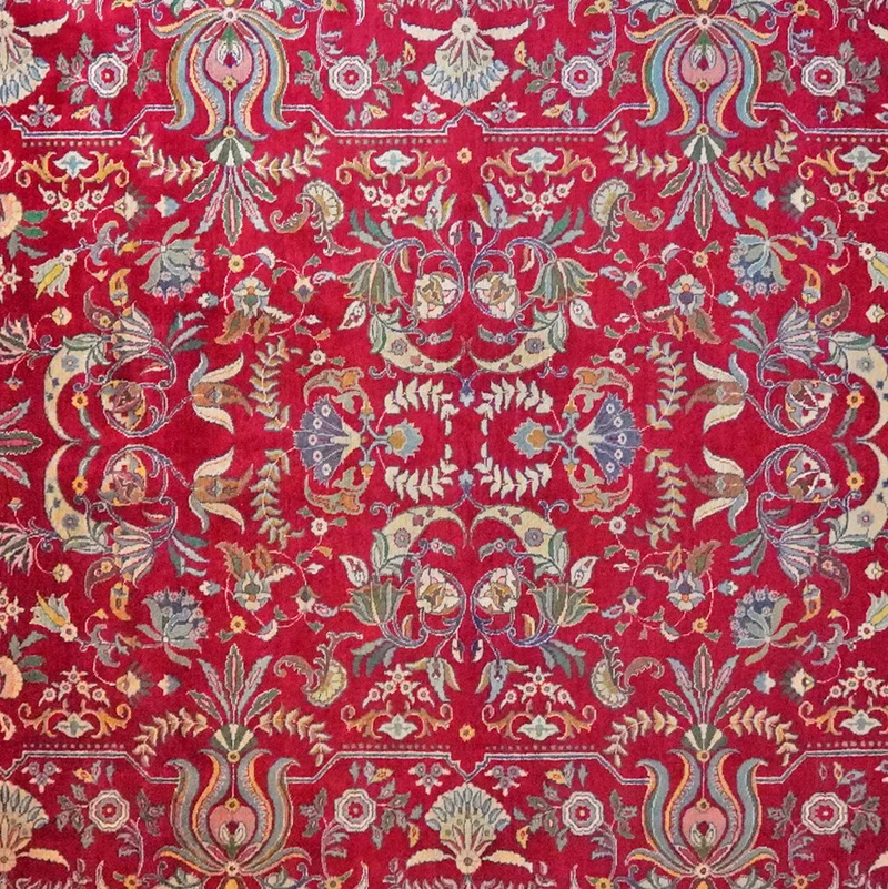 Tabriz Old · Handgeknüpft – Rot, 393x295 cm