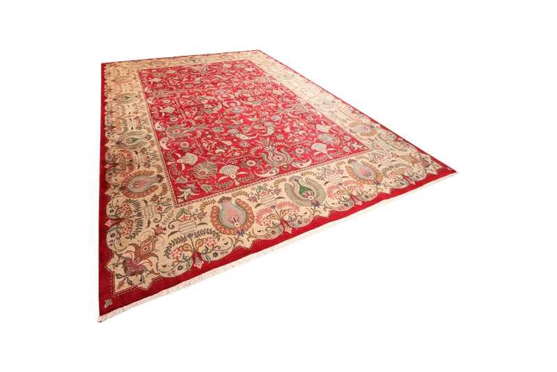 Tabriz Old · Handgeknüpft – Rot, 393x295 cm