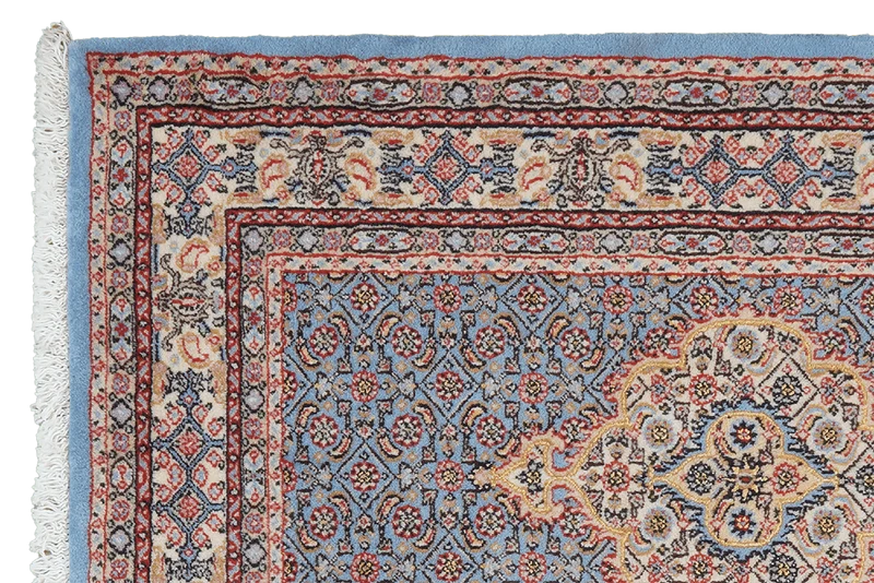 Moud Mahi · Handgeknüpft – Blau, 119x77 cm
