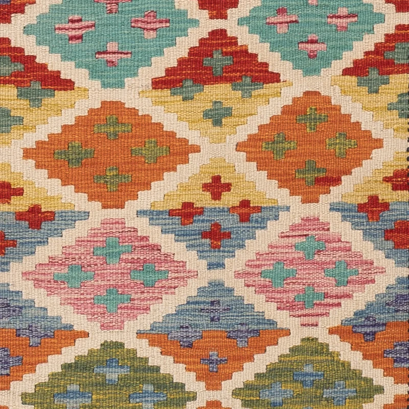 Kelim Maimene Teppich 63x197cm - mehrfarbig