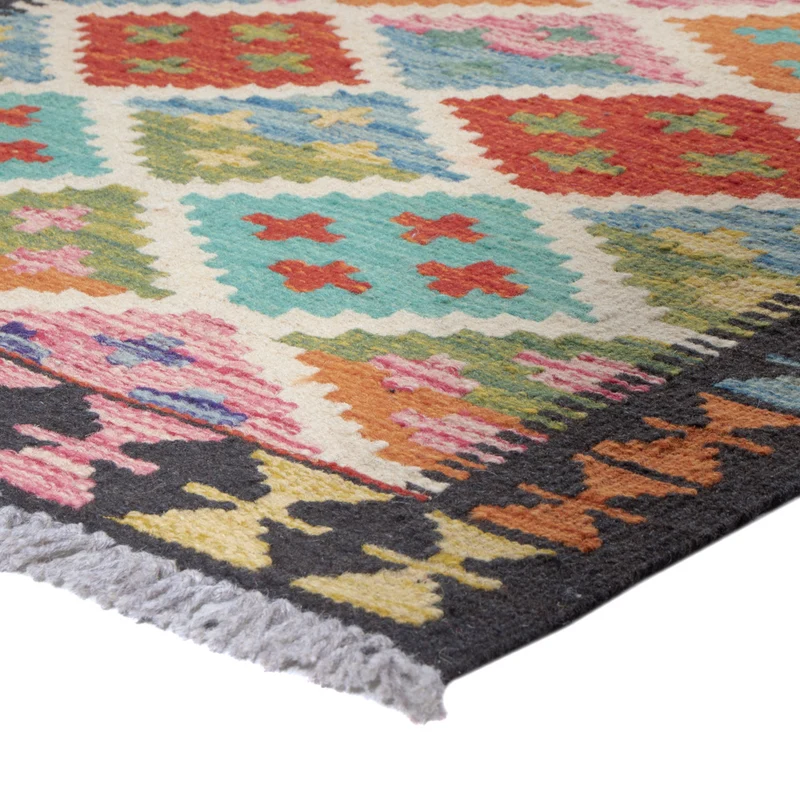 Kelim Maimene Teppich 63x197cm - mehrfarbig
