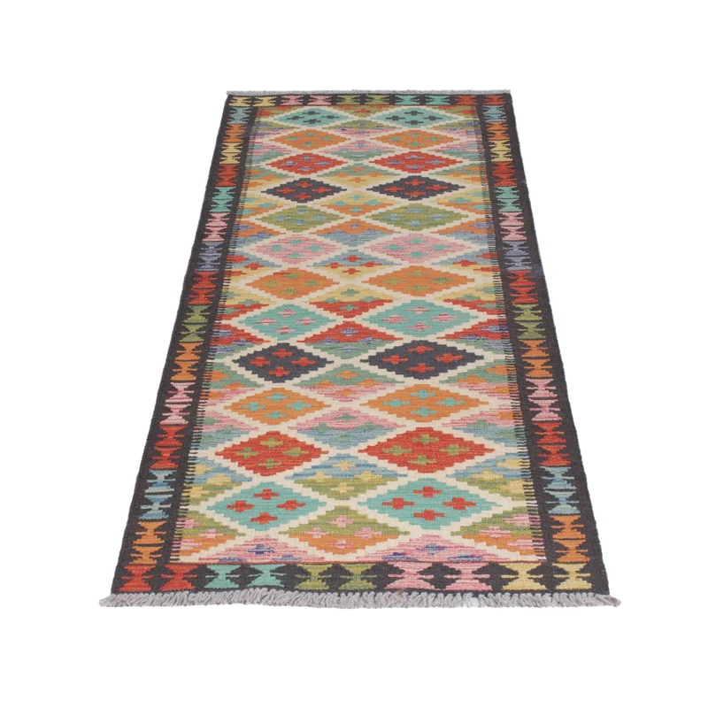 Kelim Maimene Teppich 63x197cm - mehrfarbig