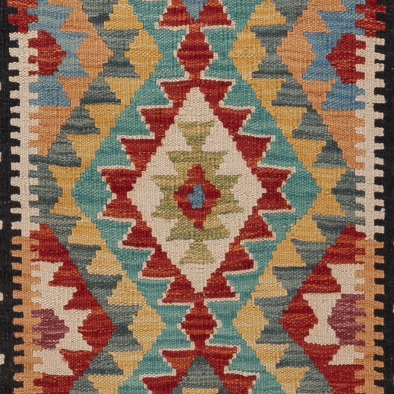 Kelim Maimene Teppich 65x193cm - mehrfarbig