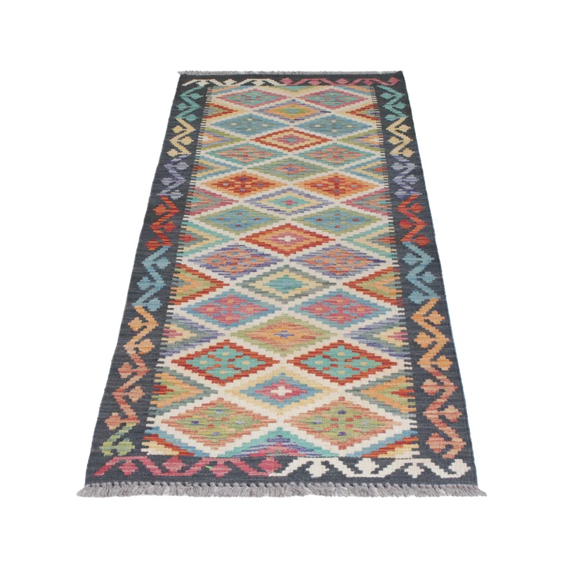 Kelim Maimene Teppich 61x200cm - mehrfarbig
