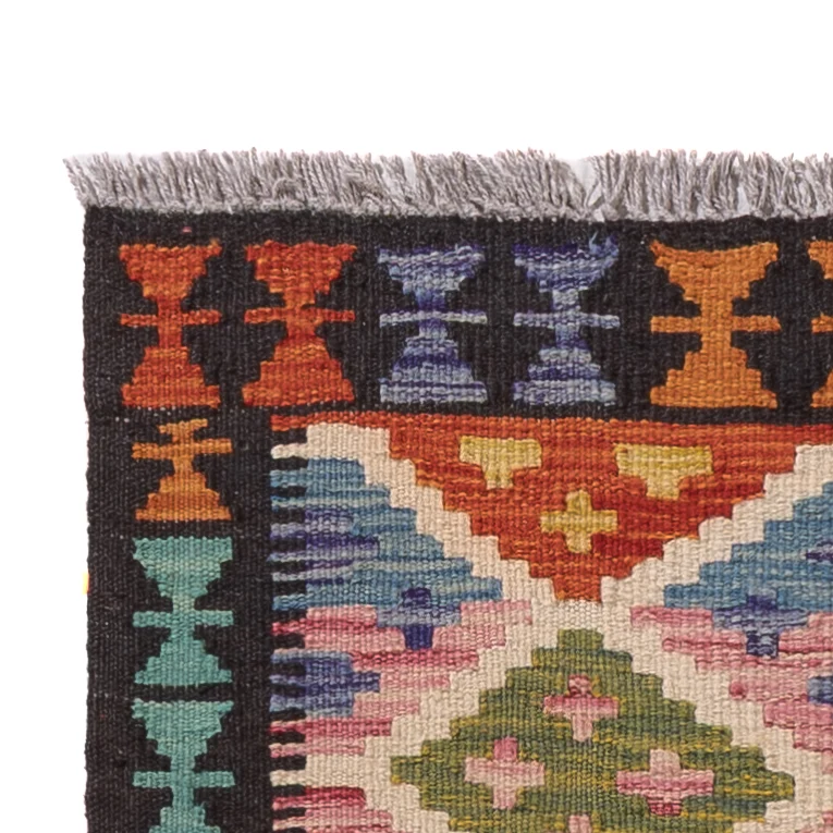 Kelim Maimene Teppich 65x196cm - mehrfarbig
