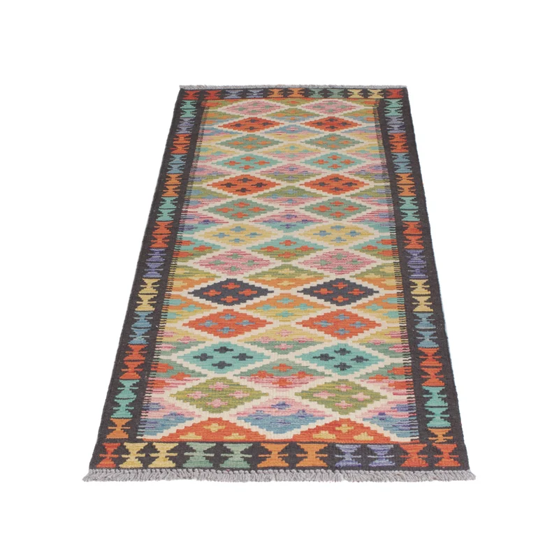 Kelim Maimene Teppich 65x196cm - mehrfarbig
