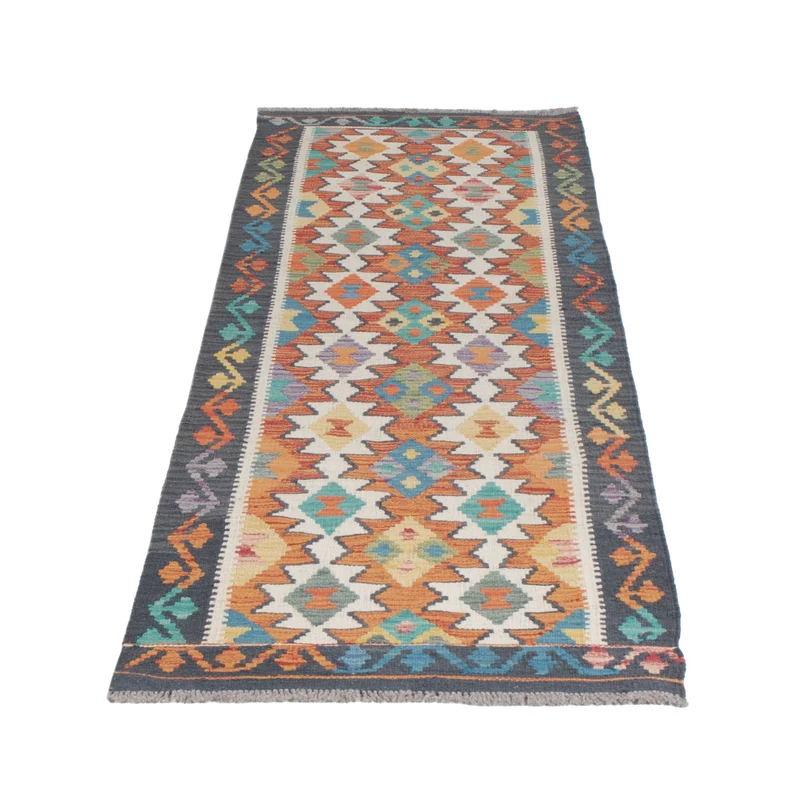 Kelim Maimene Teppich 62x200cm - mehrfarbig