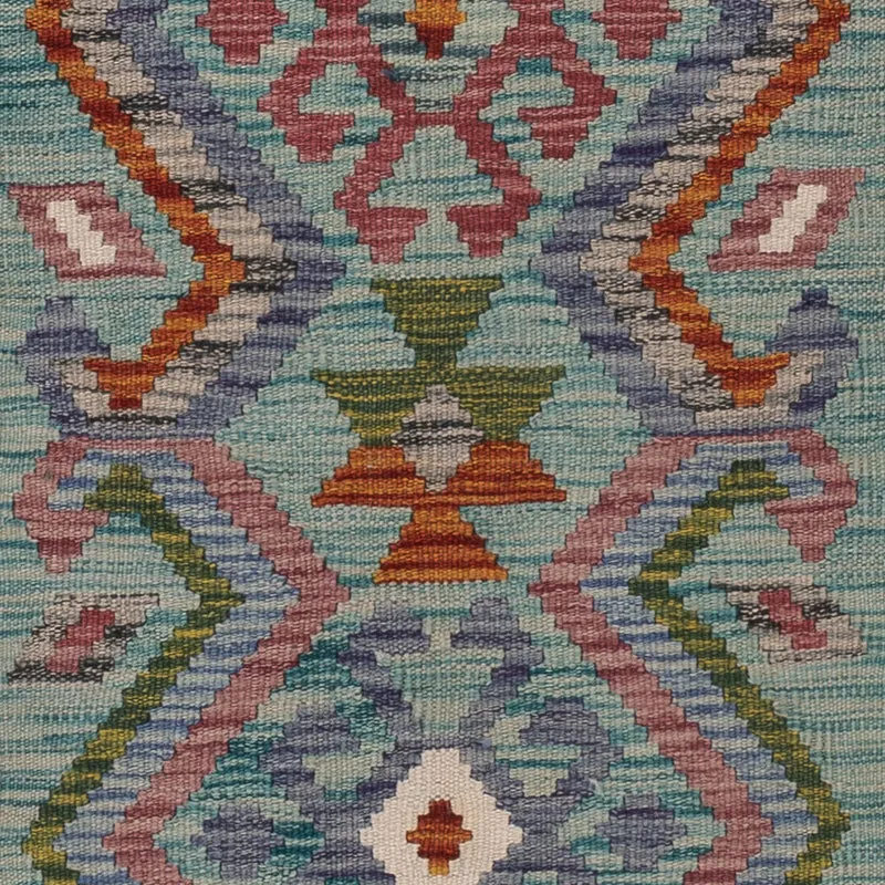 Kelim Maimene Teppich 65x195cm - mehrfarbig