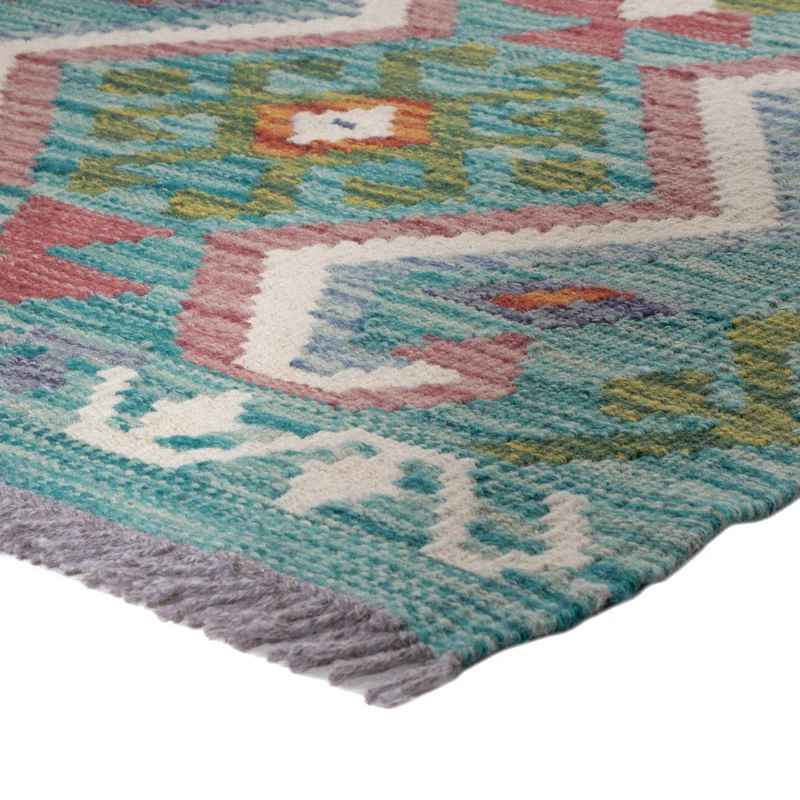 Kelim Maimene Teppich 65x195cm - mehrfarbig