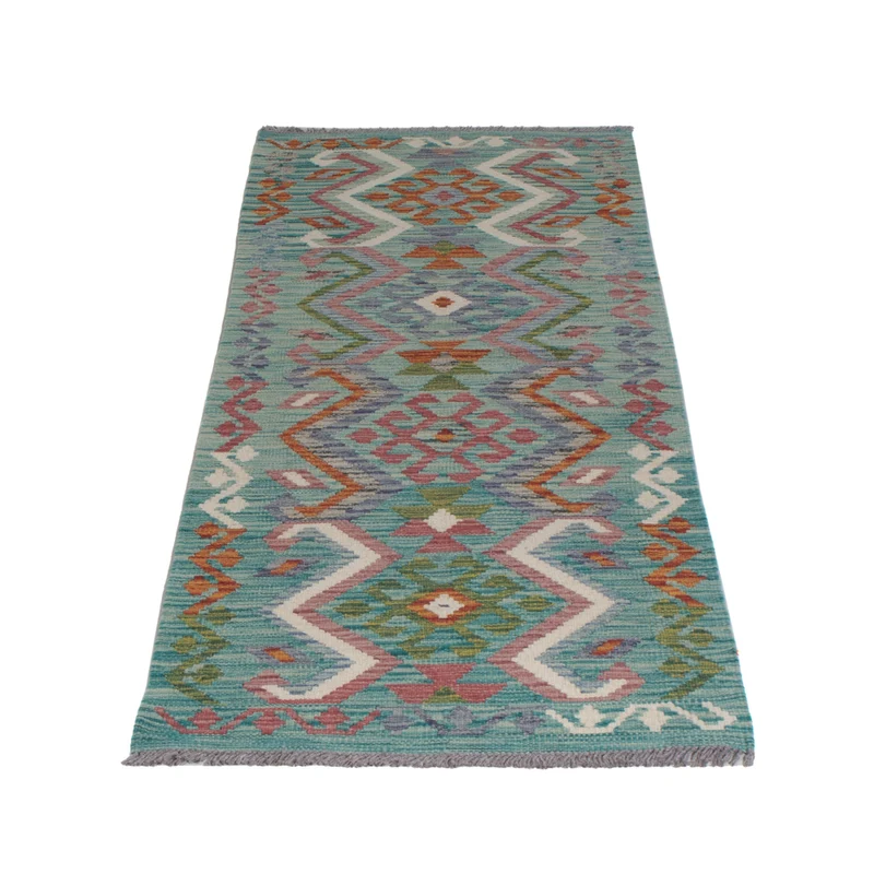 Kelim Maimene Teppich 65x195cm - mehrfarbig
