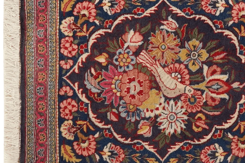 Kashan · Handgeknüpft – Blau, 50x45 cm