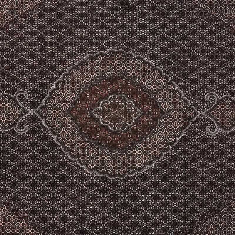 Tabriz 40 Raj · Handgeknüpft – Schwarz, 351x252 cm