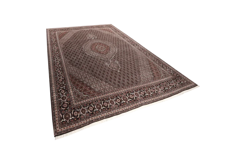 Tabriz 40 Raj · Handgeknüpft – Schwarz, 351x252 cm