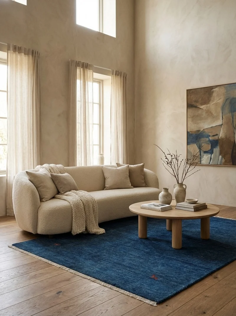 Gabbeh · Handgeknüpft – Blau, 205x153 cm