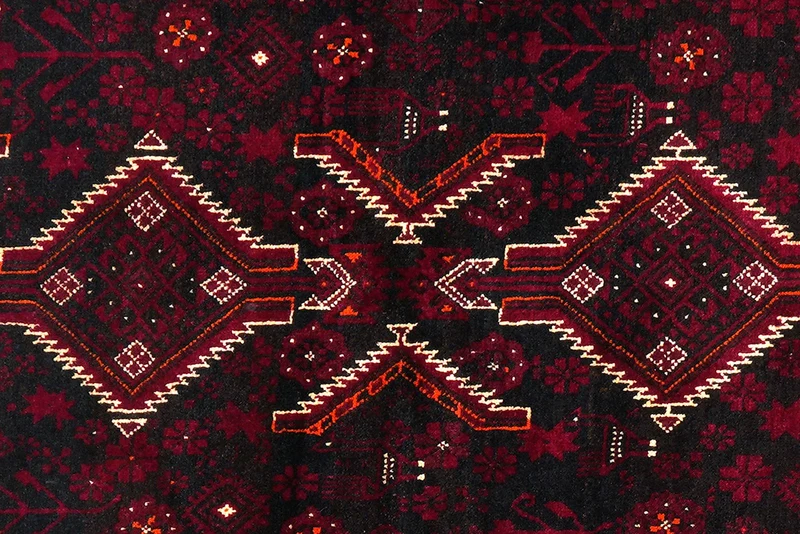 Belutch · Handgeknüpft – Schwarz, 217x107 cm