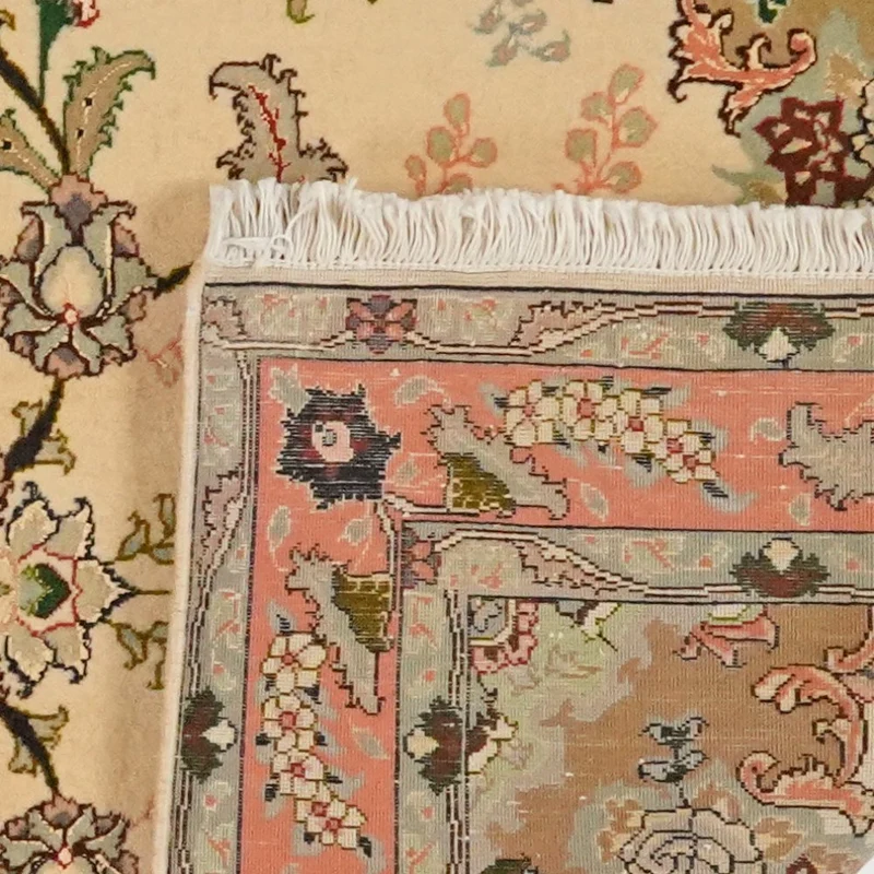 Tabriz 50 Raj · Handgeknüpft – Beige, 205x83 cm