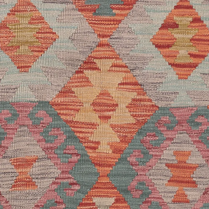 Kelim Maimene Teppich 147x196cm - mehrfarbig