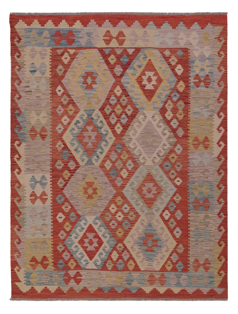 Kelim Maimene Teppich 145x191cm - mehrfarbig