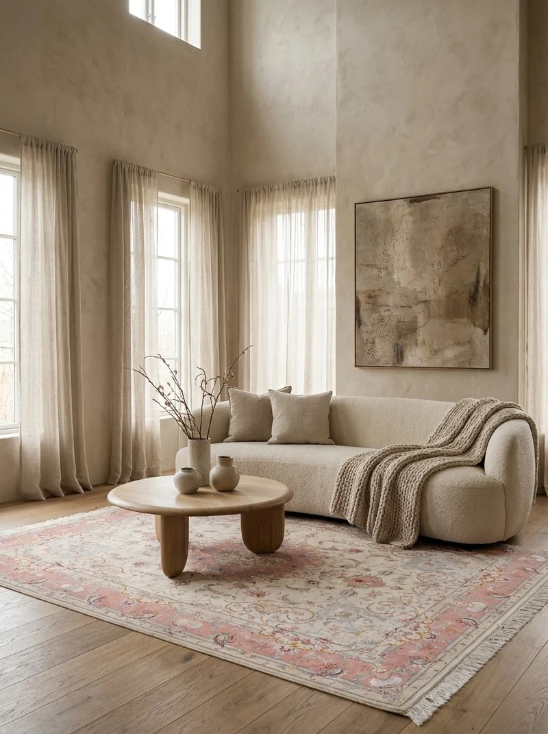 Tabriz 50 Raj · Handgeknüpft – Beige, 208x150 cm