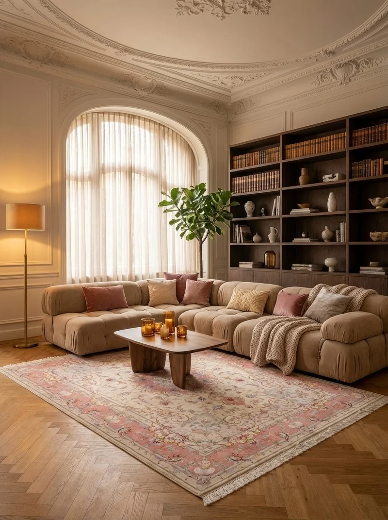 Tabriz 50 Raj · Handgeknüpft – Beige, 208x150 cm