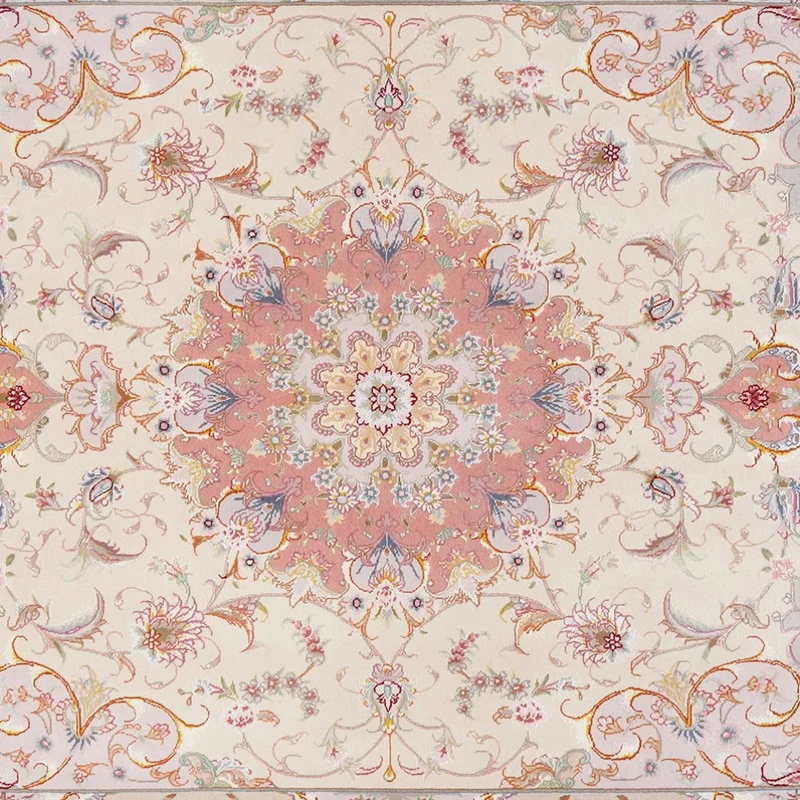 Tabriz 50 Raj · Handgeknüpft – Beige, 208x150 cm