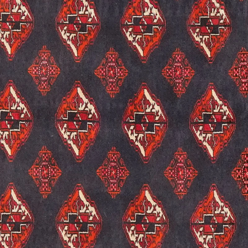 Turkman · Handgeknüpft – Blau, 128x106 cm
