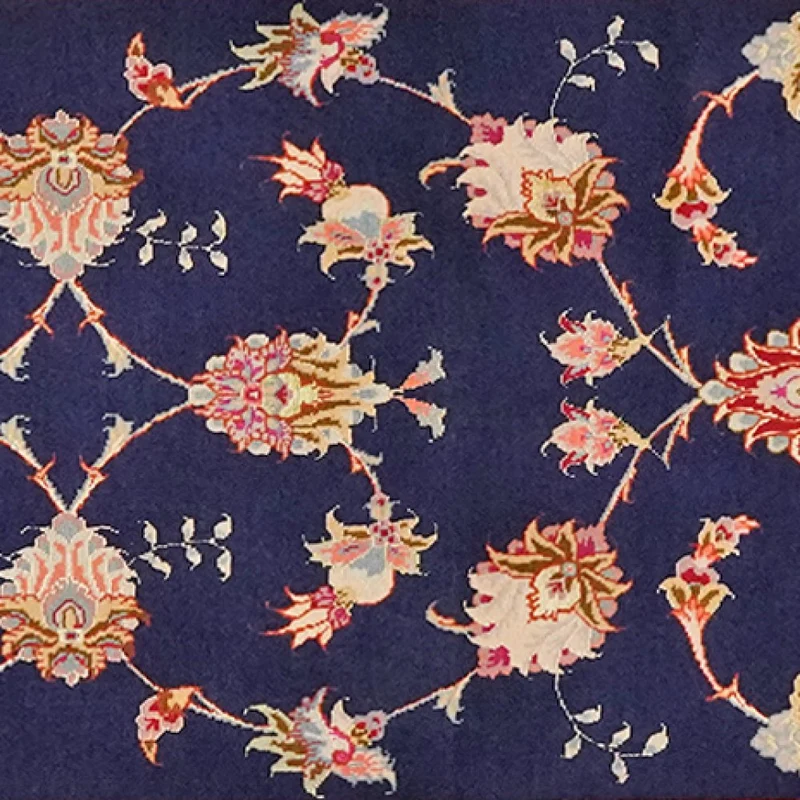 Tabriz 50 Raj · Handgeknüpft – Blau, 200x75 cm