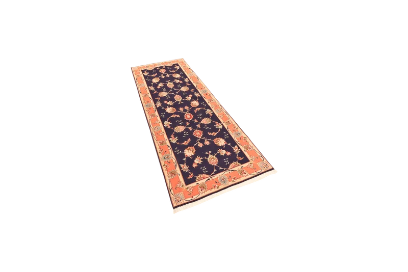 Tabriz 50 Raj · Handgeknüpft – Blau, 200x75 cm
