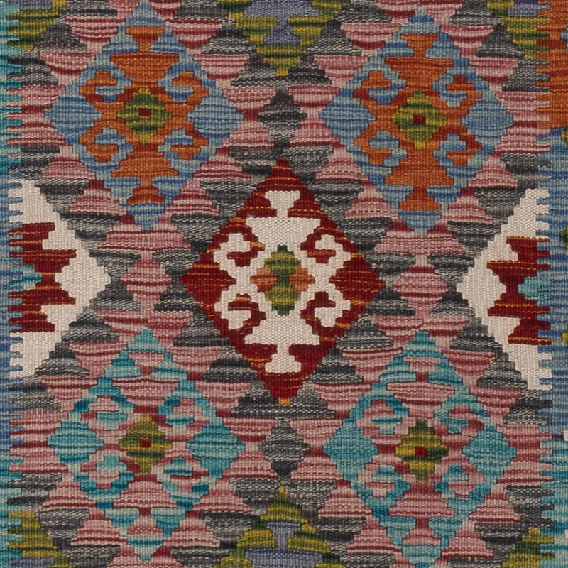 Kelim Maimene Teppich 62x200cm - mehrfarbig