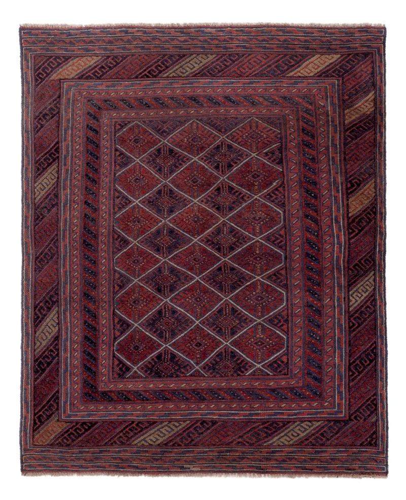 Kelim Afghan Teppich 144x179cm - mehrfarbig