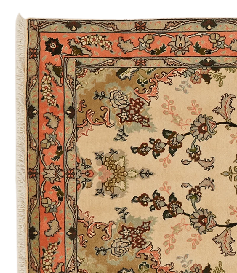Tabriz 50 Raj · Handgeknüpft – Beige, 202x82 cm