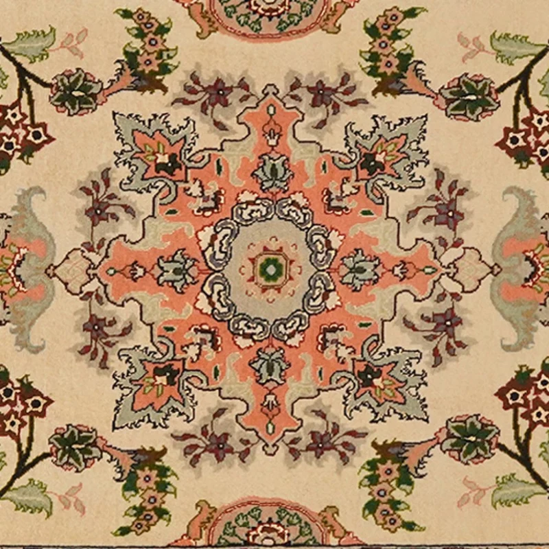 Tabriz 50 Raj · Handgeknüpft – Beige, 202x82 cm