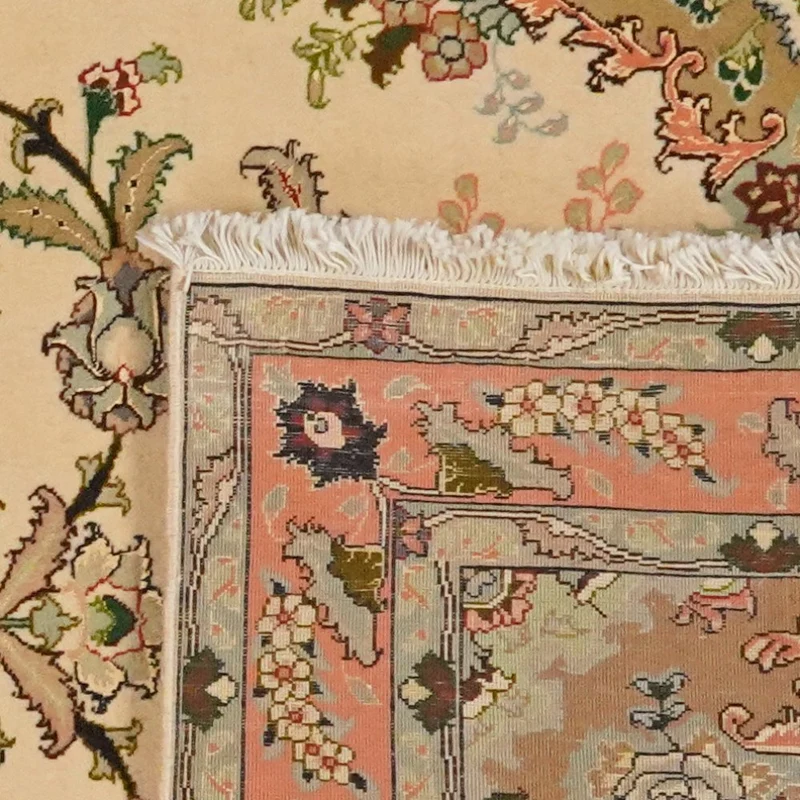 Tabriz 50 Raj · Handgeknüpft – Beige, 202x82 cm