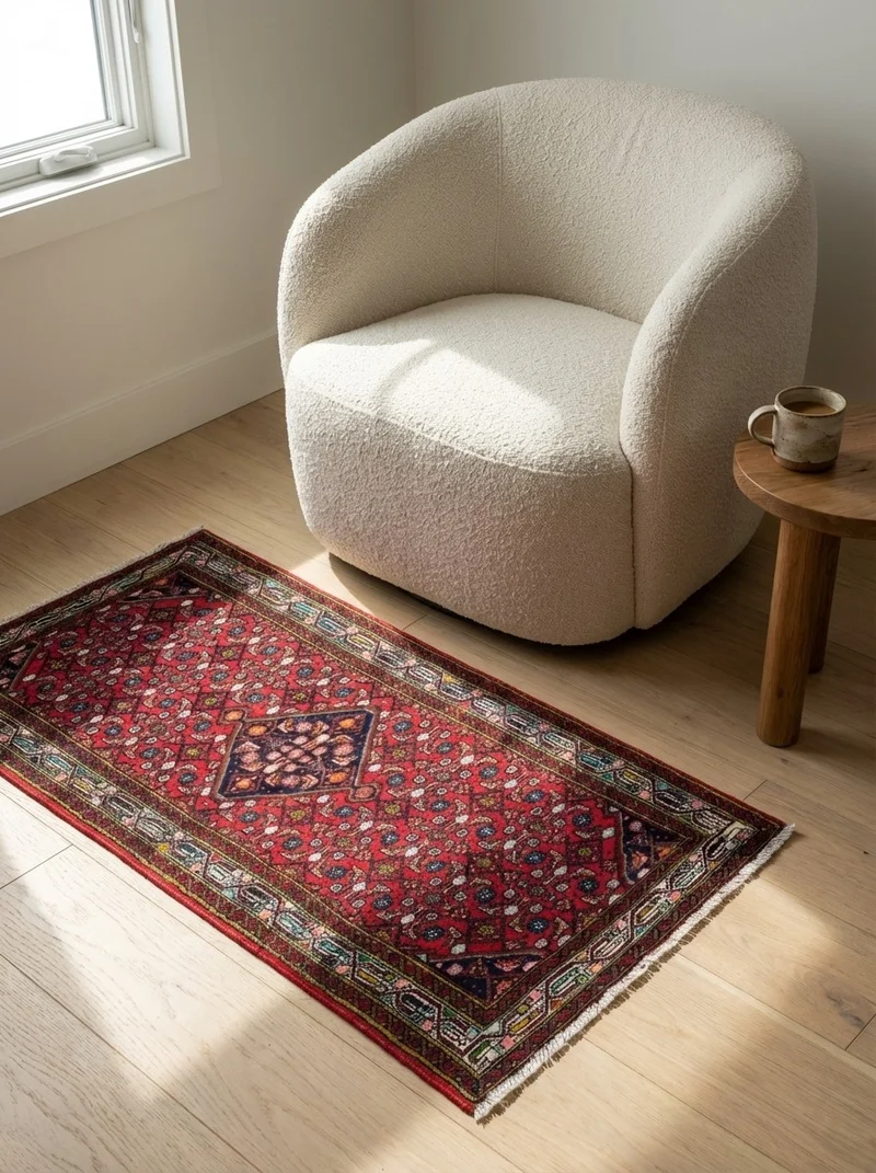 Assadabad · Handgeknüpft – Rot, 200x84 cm