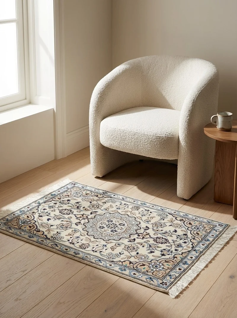 Nain 9La · Handgeknüpft – Beige, 100x68 cm