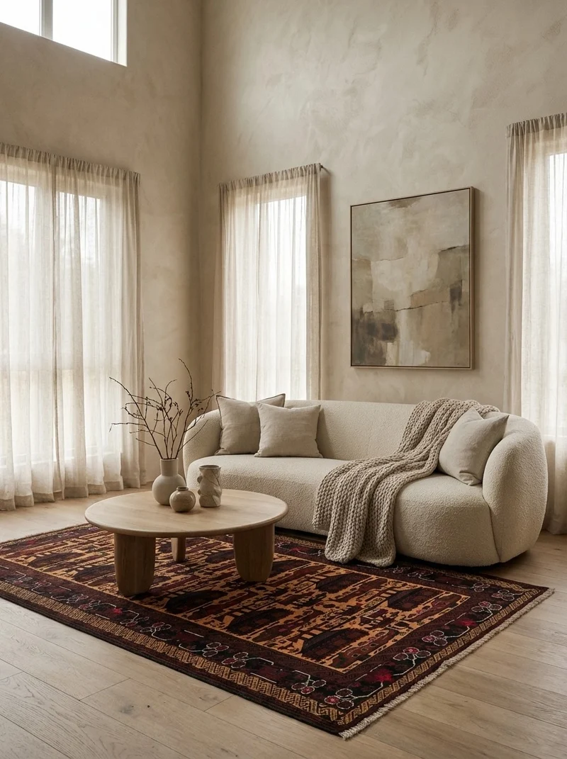 Belutch · Handgeknüpft – Beige, 212x111 cm