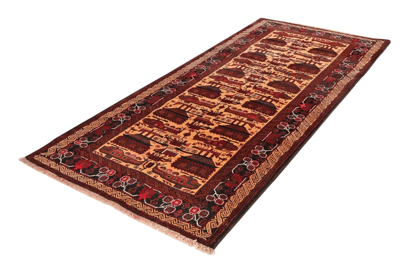 Belutch · Handgeknüpft – Beige, 212x111 cm