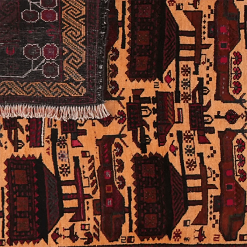 Belutch · Handgeknüpft – Beige, 212x111 cm