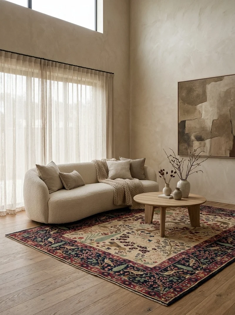 Khoy · Handgeknüpft – Beige, 190x152 cm