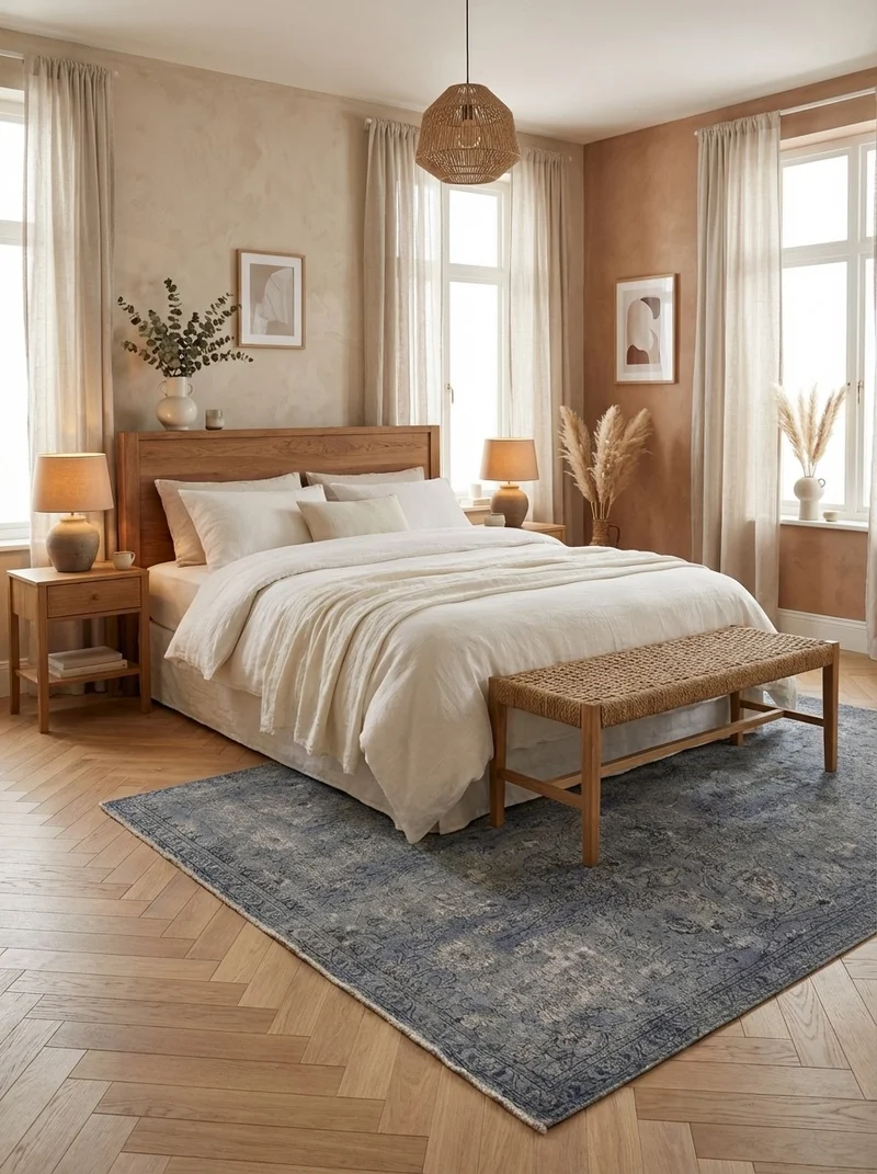 Vintage · Handgeknüpft – Blau, 322x226 cm